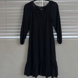 LOFT Black Long Sleeve Dress